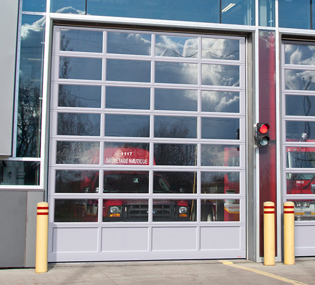G-4400 doors, 14' x 16', Anodized extrusion